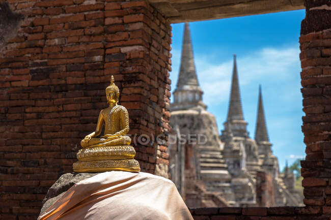 Ват Пхра Си Санг, Аюттхая, Таиланд — стоковое фото