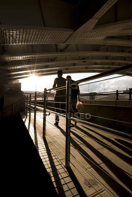 Силуети на блекфрайерському мосту, Лондон, ук — стокове фото