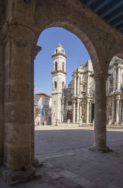 Veduta della Cattedrale dell'Avana, L'Avana, Cuba — Foto stock