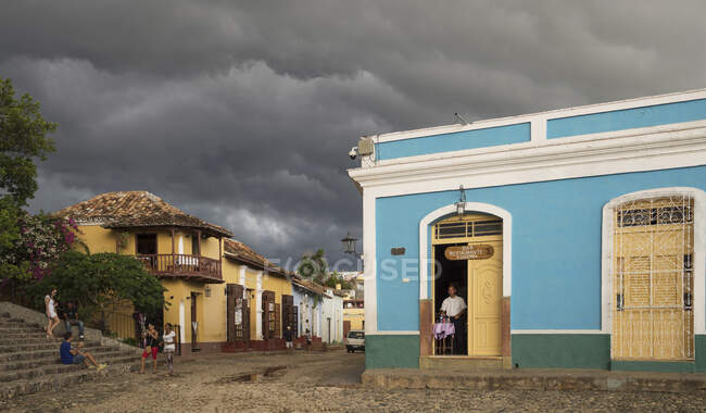 Здания в колониальном стиле, Тринидад Санкти Спирит, Куба — стоковое фото