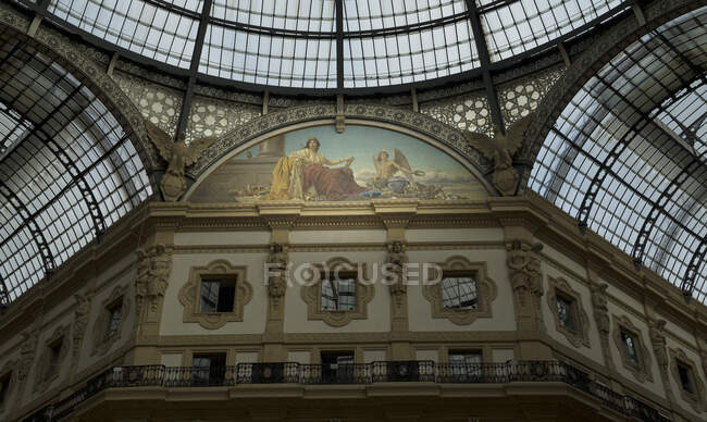 Fresco em Galleria Vittorio Emanuele. Milão, Itália — Fotografia de Stock