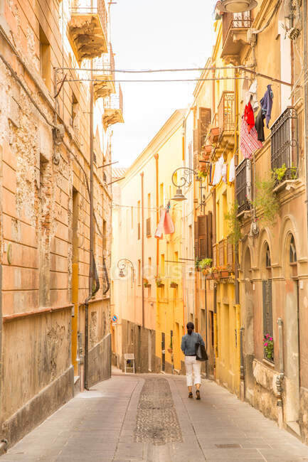 Old street, Cagliari, Sardenha, Itália — Fotografia de Stock