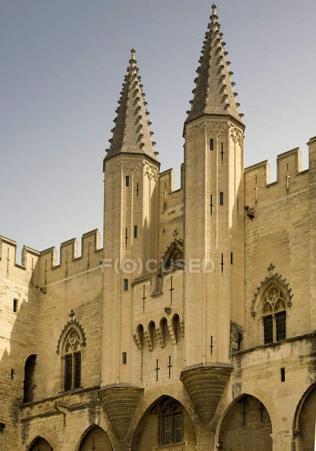 Palácio da entrada dos Papas, Avignon, Provence, França — Fotografia de Stock