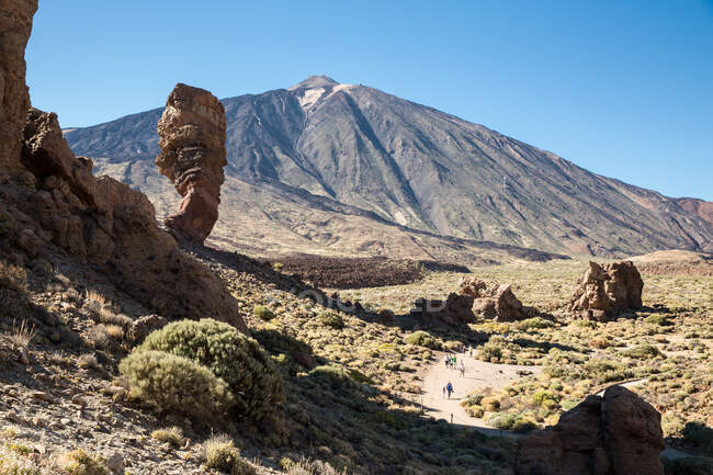 Montaña en el Parque Nacional del Teide, Tenerife, Islas Canarias, España - foto de stock