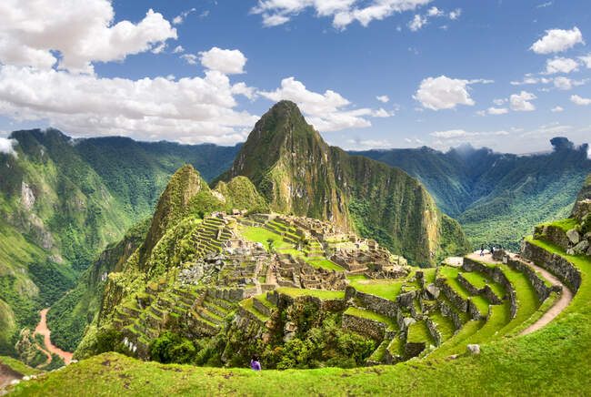 Bela vista de Machu Picchu, Peru — Fotografia de Stock