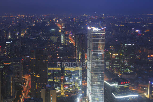 Повітряний вид Центрального ділового району Пекіна — стокове фото