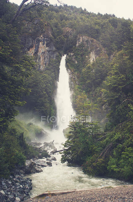 Waterfall at Puerto Tranquilo, Chile — Stock Photo