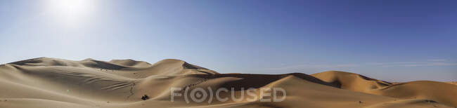 Dunas de arena gigantes en el desierto del Barrio Vacío, que bordean Arabia Saudita - foto de stock