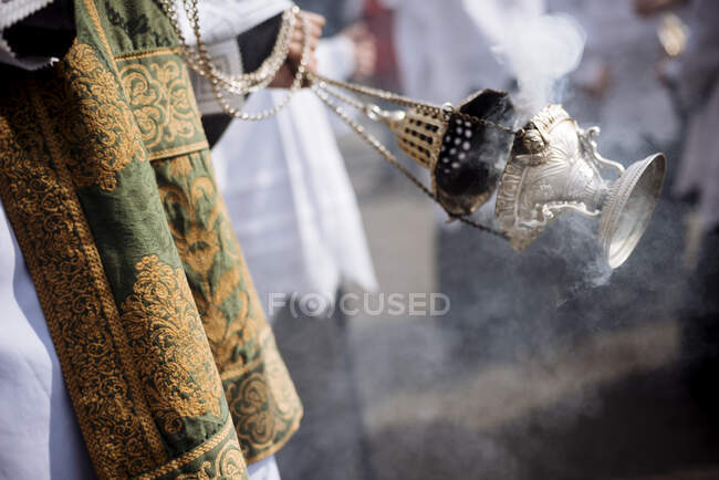 Lanternas de incenso durante Semana Santa, Sevill — Fotografia de Stock