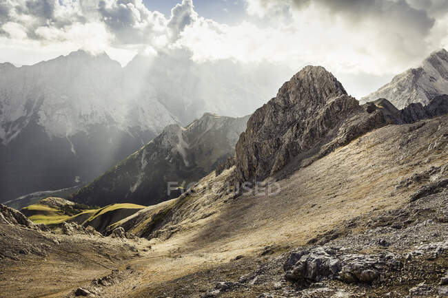 Monte Hochwanner, Montanhas Wetterstein, Baviera — Fotografia de Stock