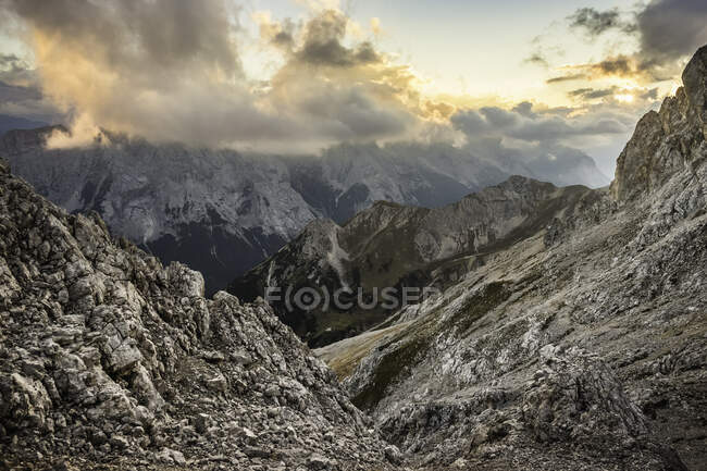Monte Hochwanner, Montanhas Wetterstein, Baviera — Fotografia de Stock