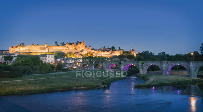 Ville fortifiée médiévale de Carcassonne, France — Photo de stock