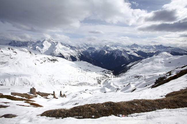 Estación de esquí Les Arcs, Saboya, Francia - foto de stock