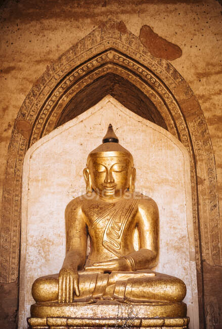 Statue bouddhiste, Bagan, région de Mandalay, Myanmar — Photo de stock