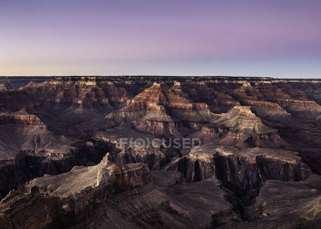 Elevated sunset view of South Rim, Grand Canyon National Park, A — Stock Photo