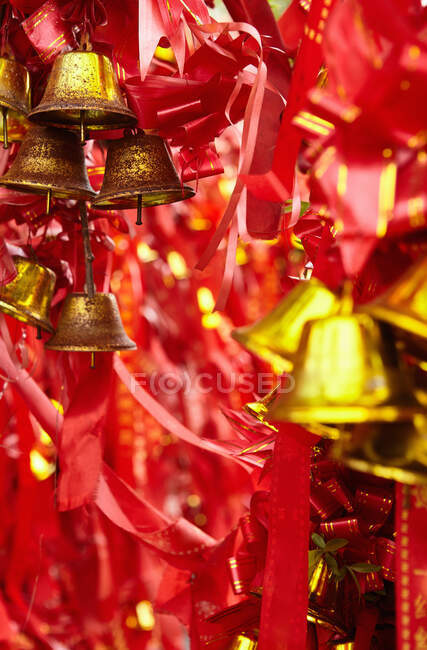 Good luck religious offerings near  temple, Ningbo, Zhejiang, Ch — Stock Photo