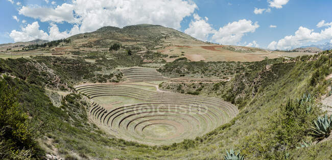 Blick auf die Ruinen von Moray, Cusco, Peru — Stockfoto