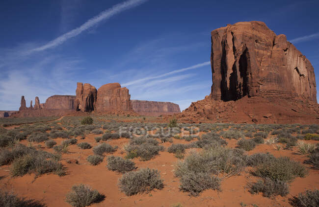 Sandstone buttes, Monument Valley Navajo Tribal Park, Utah, USA — Stock Photo