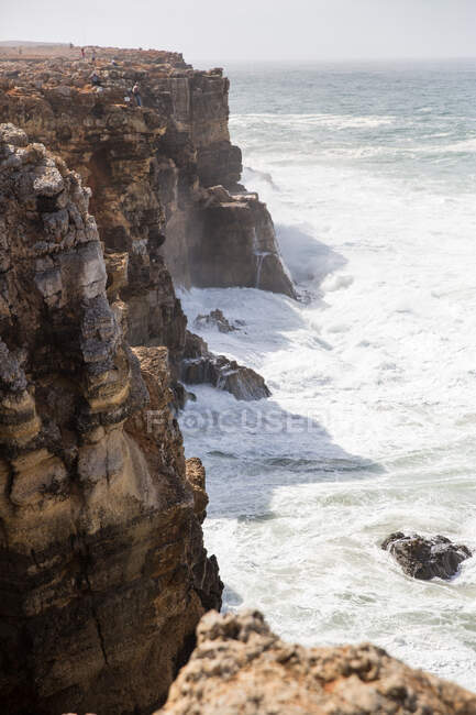 Litorale roccioso, Sagres, Portogallo — Foto stock