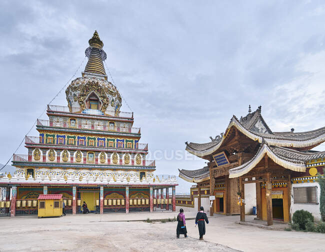 Tempio di Wu Tun, Tongren, provincia di Qinghai, Cina — Foto stock