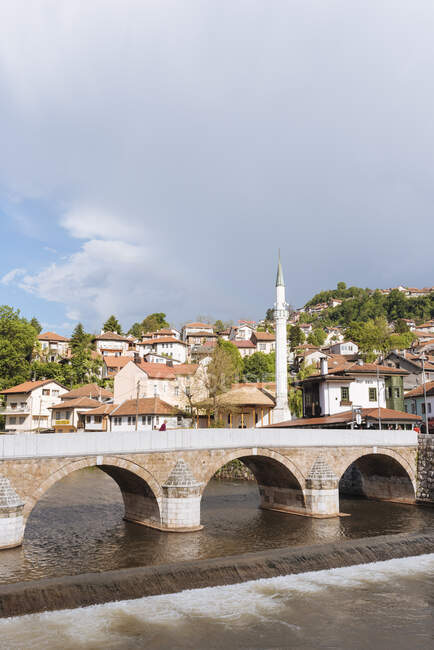 Seher Cehaja Bridge, Sarajevo, Bosnia & Hercegovina — стокове фото