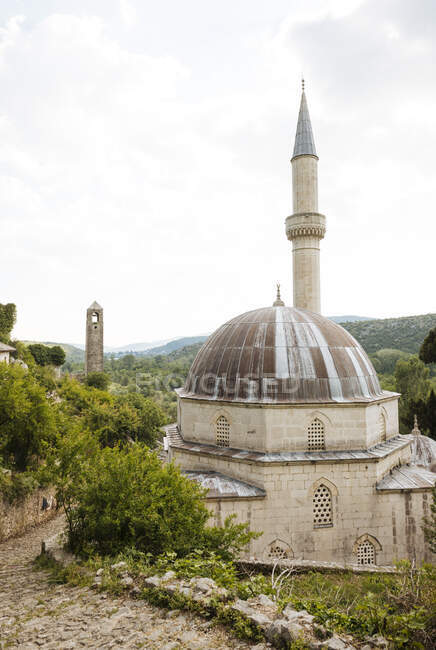 Hadzi-Alija-Moschee, Pocitelj, Bosnien und Herzegowina — Stockfoto