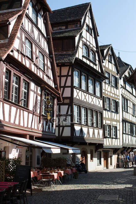 Arquitectura tradicional, Estrasburgo, Francia - foto de stock