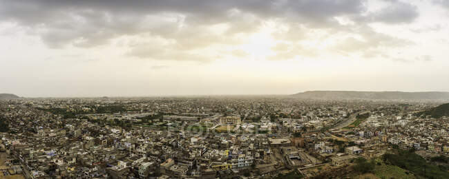 Elevata vista panoramica su Jaipur, Rajasthan, India — Foto stock