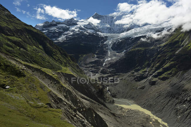 Unterer Grindelwaldgletscher, Grinde — Stockfoto