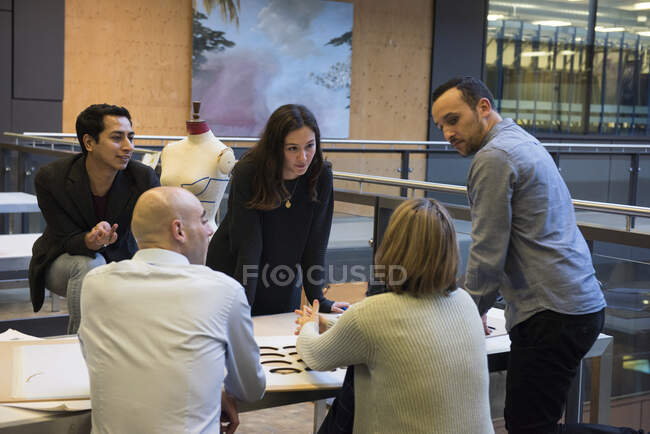 Group of design students having discussion — Stock Photo