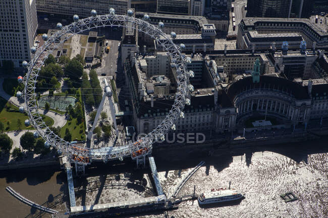 Großbritannien, London, London Eye und Themse — Stockfoto