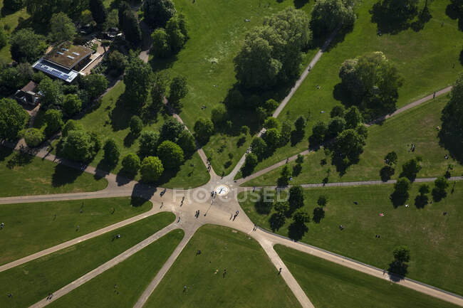 UK, London, Aerial view of Regents Park — стокове фото