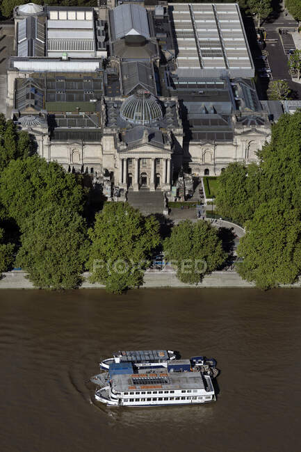 Reino Unido, Londres, Vista aérea de Tate Britain en Millbank - foto de stock