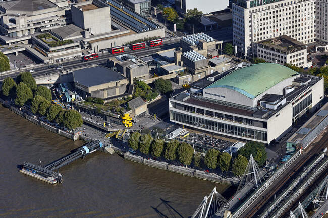 Reino Unido, Londres, Vista aérea del Royal Festival Hall - foto de stock