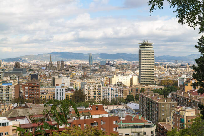 Испания, Барселона, Вид на город — стоковое фото