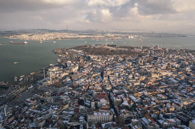 Туреччина, Стамбул, вид з повітря на місто — стокове фото