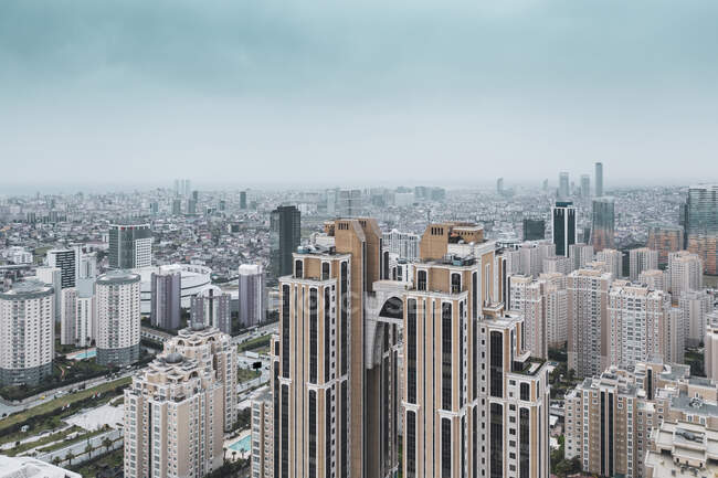 Türkei, Istanbul, Atasehir-Wolkenkratzer aus der Luft — Stockfoto
