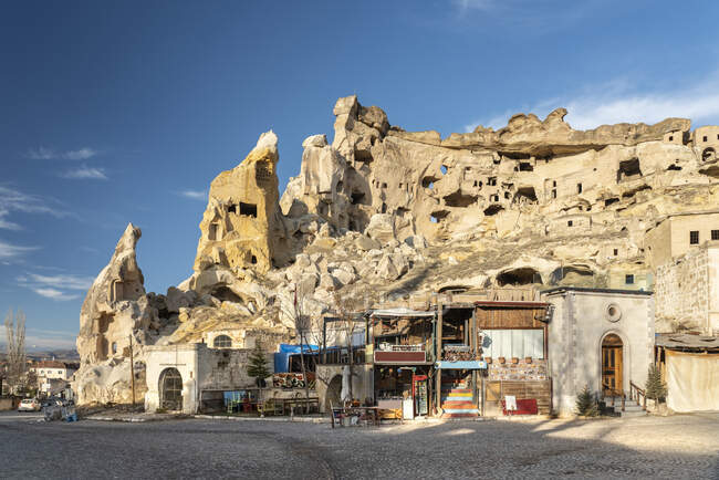 Туреччина, Каппадокія, Кавусін, Церква Святого Івана Хрестителя в скелях — стокове фото