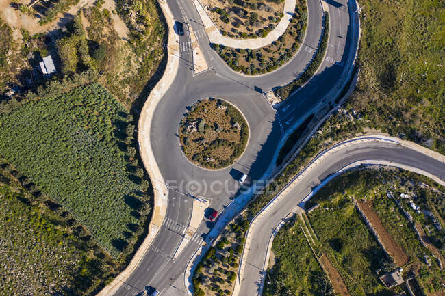 Malta, Mellieha, Veduta aerea della strada — Foto stock