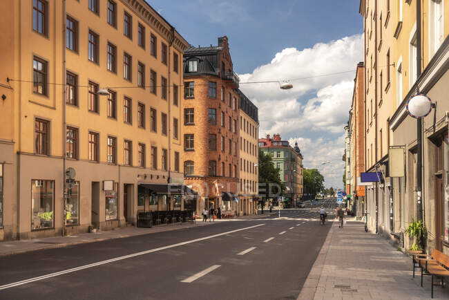 Schweden, Stockholm, Sodermalm, Renstiernas Straße mit berühmten Pubs — Stockfoto
