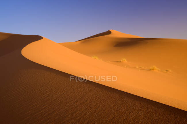 Marocco, Ziz Valley, Sabbie arancioni di Erg Chebbi nel deserto del Sahara — Foto stock
