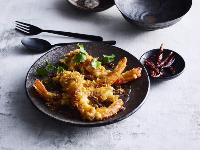 Goong Ma Karhm camarão frito — Fotografia de Stock