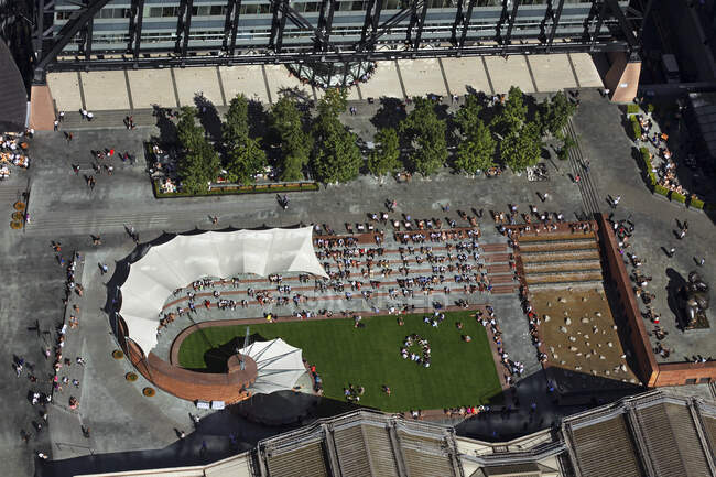 UK, London, Aerial view of Exchange Square — стокове фото