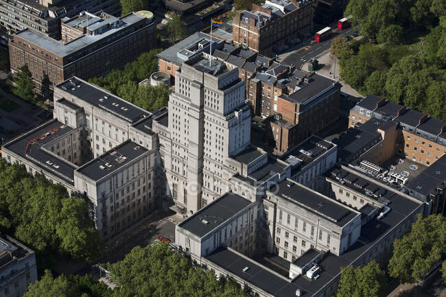Reino Unido, Londres, Vista aérea del edificio del Senado - foto de stock
