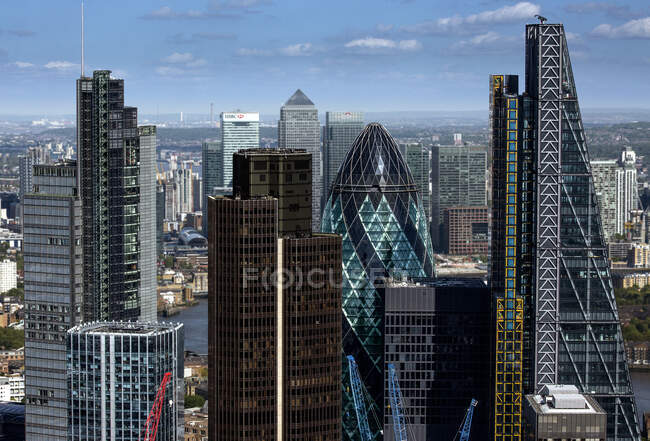 Großbritannien, London, City of London Wolkenkratzer — Stockfoto