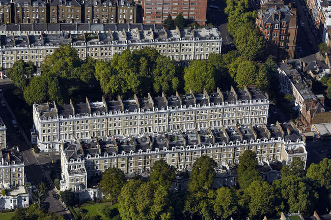 Великобритания, Лондон, Вид с воздуха на Онслоу Гарденс — стоковое фото