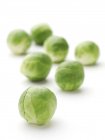 Close-up view of brussels sprouts on white background. — Stock Photo
