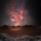 Nebulosa vista desde un planeta alienígena - foto de stock