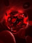Células sanguíneas normales en la arteria - foto de stock