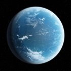 Planeta Tierra visto desde el espacio - foto de stock